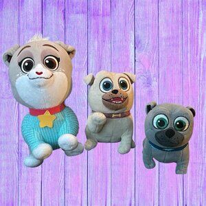 Disney Jr Store Puppy Dog Pals Plush Lot Bundle Keia Rolly Bingo Stuffed Toy